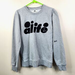 Alife Long Sleeve Crew Neck Front Side Spell Out Streetwear Sweatshirt Small